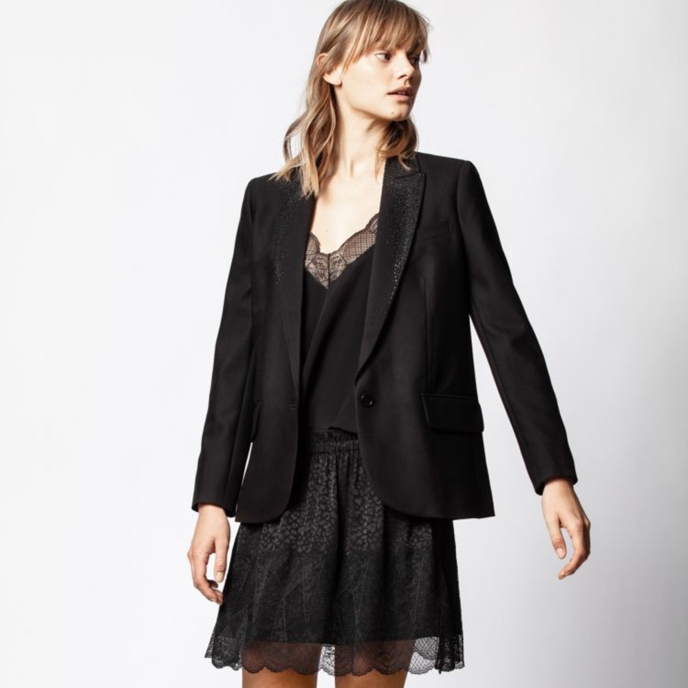 Zadig & Voltaire - Viking Strass in Noir SIZE:38
